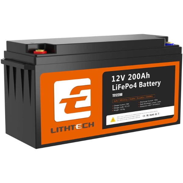 Фото - Аккумулятор для ИБП LITHTECH 12.8V 200Ah (TE12200B)